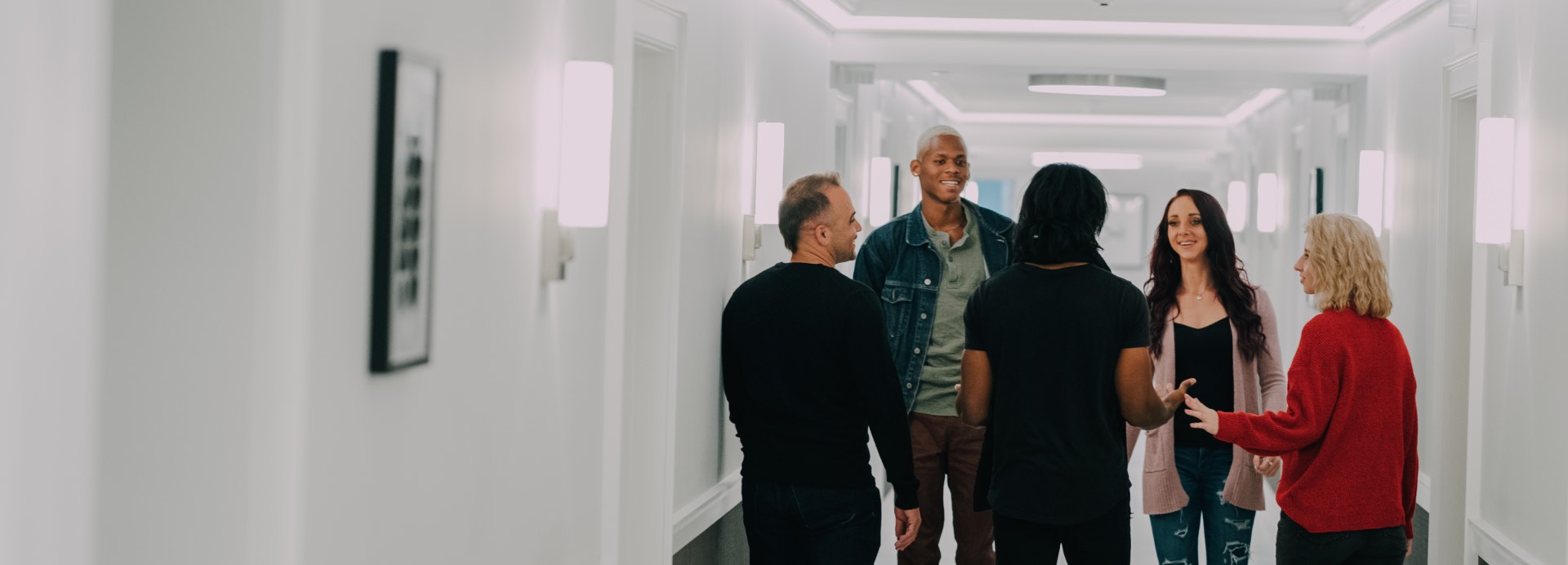 Group in hallway at Evolve Recovery Center Toms River