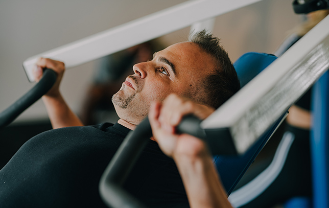 a patient at the gym